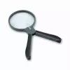 Lupa Carson Split Handle HF-11 — lupa de mão 3,5×, preto/transparente, pilha AAA
