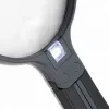 Lupa Carson Split Handle HF-11 — lupa de mão 3,5×, preto/transparente, pilha AAA