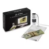 Microscópio digital Carson EFLEX 300x, ampliação 75–300×, câmara 1600×1200, cinzento/branco