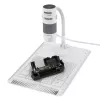 Microscópio digital Carson EFLEX 300x, ampliação 75–300×, câmara 1600×1200, cinzento/branco