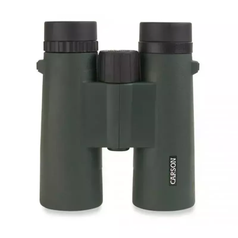 Binóculos Carson JR Series 10x42 BaK-4, prisma de telhado compacto, preto/verde