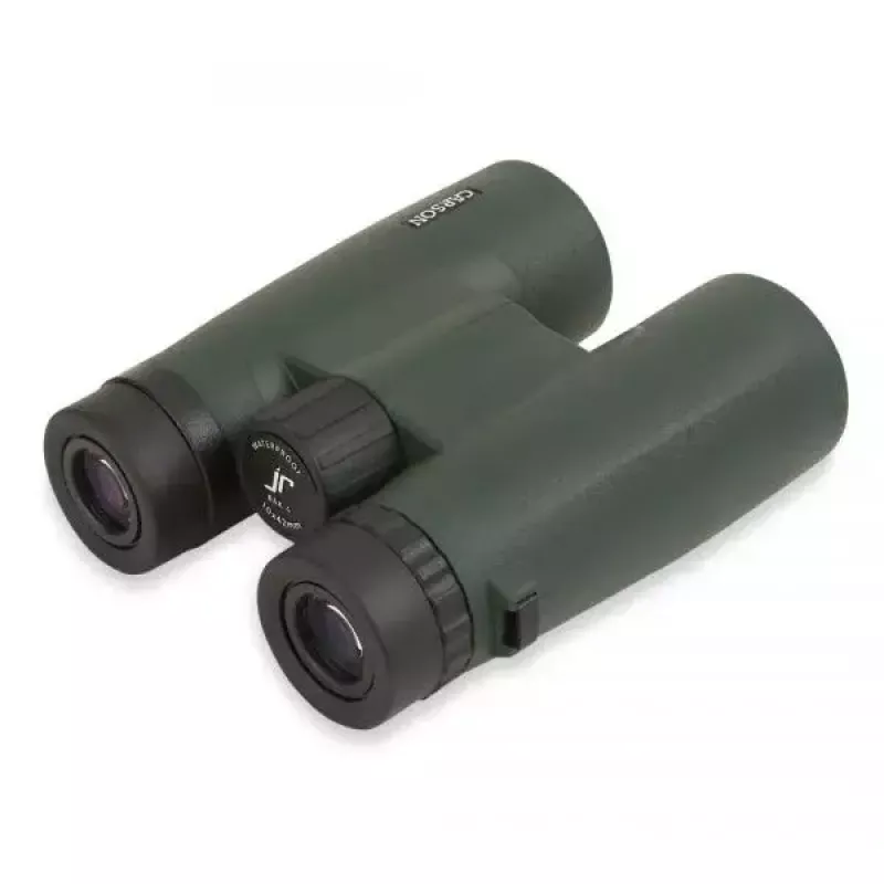 Binóculos Carson JR Series 10x42 BaK-4, prisma de telhado compacto, preto/verde