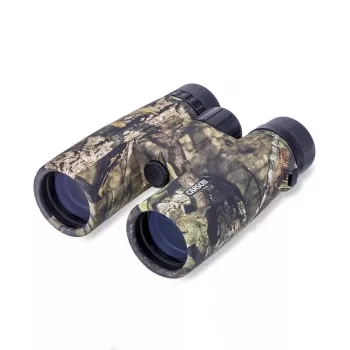 Binóculos Carson JR 10x42 BAK-4 telhado, design compacto camuflado, 127×50,8×160 mm