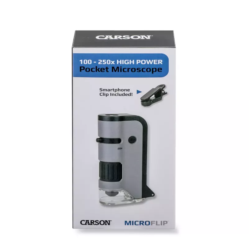 Microscópio digital Carson MICROFLIP 250x preto aço inoxidável