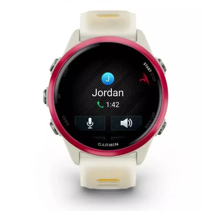 Relógio inteligente desportivo GARMIN Forerunner 570 42 mm, 1,2 polegadas AMOLED 390×390, GPS, Wi‑Fi, 8 GB, 42 g, pulseira de silicone