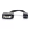 Adaptador conversor DisplayPort macho para DVI-D fêmea single-link C2G 8 polegadas preto