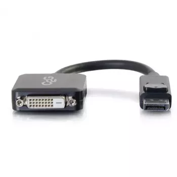 Adaptador conversor DisplayPort macho para DVI-D fêmea single-link C2G 8 polegadas preto