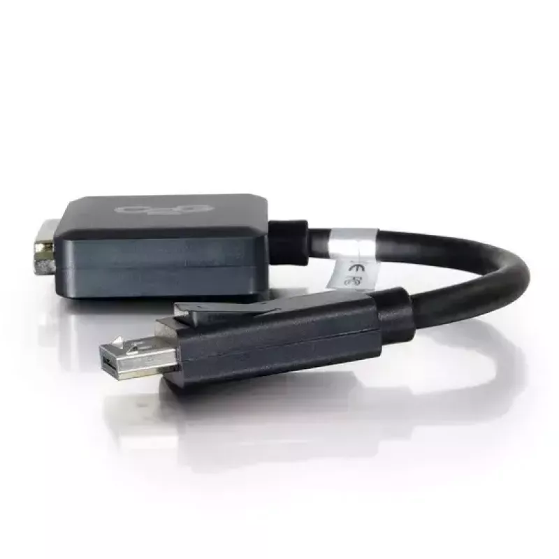 Adaptador conversor DisplayPort macho para DVI-D fêmea single-link C2G 8 polegadas preto