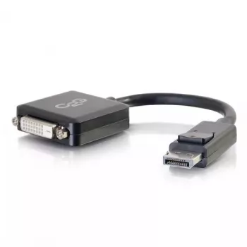 Adaptador conversor DisplayPort macho para DVI-D fêmea single-link C2G 8 polegadas preto