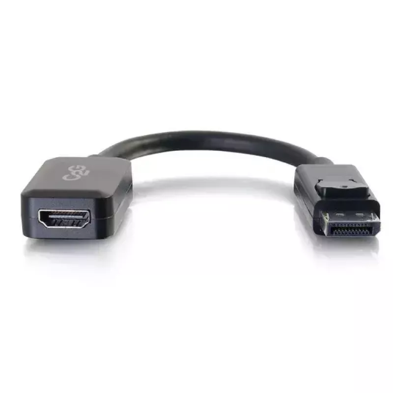 Adaptador conversor DisplayPort macho para HDMI fêmea C2G 8in preto