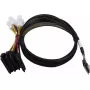 Cabo SAS MICROCHIP 2305300-R SlimSAS ×8 (SFF-8654) para 2× 4SFF-8639 (U.3) 0,8 m preto