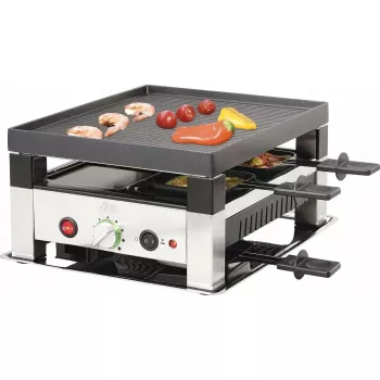 Grelhador de mesa Solis 7910 5-em-1 para 4 pessoas, grelhador de mesa multifuncional SO128