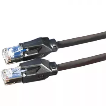 Cabo patch S/FTP Cat6 Dätwyler 15m preto
