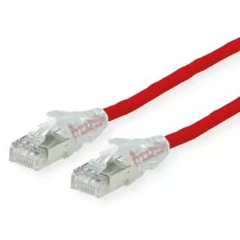Cabo de rede Dätwyler Cables 21.05.0501 vermelho 0,5 m Cat6a S/FTP