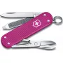 Canivete Victorinox Classic SD Alox Flamino Party vermelho — multiferramenta compacta com lâmina, tesoura, lima de unhas, chave de fendas, porta-chaves