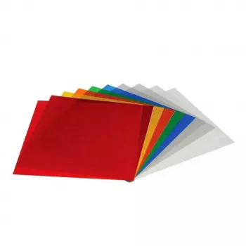 Conjunto de filtros de cor Elinchrom 26243 – 10 folhas de cor para flashes/softboxes de 21 cm