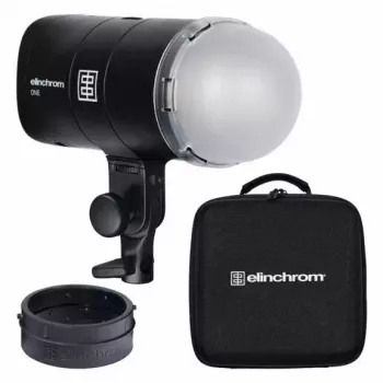 Flash compacto Elinchrom ONE preto universal a bateria