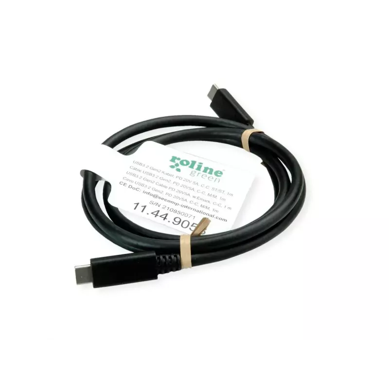 Cabo USB VALUE 11.99.9057 USB 3.2 Gen 2 0,5 m USB-C preto