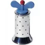 Moinho de especiarias Alessi 9098 azul aço inoxidável altura 132 mm