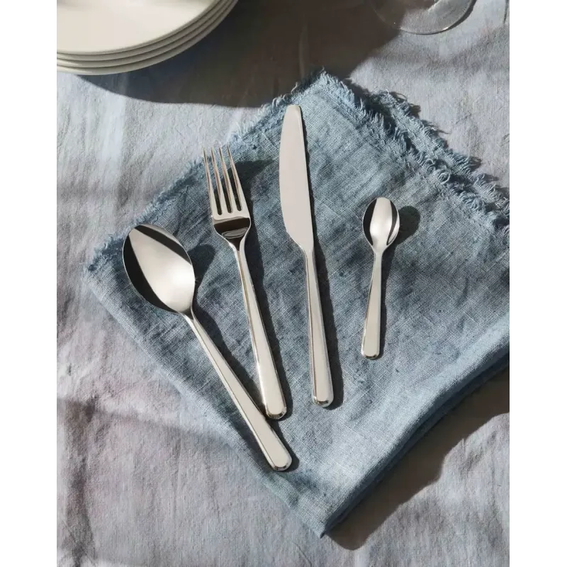 Conjunto de talheres de cozinha ALESSI BG02S24 — conjunto de faca e garfo de mesa, aço inoxidável