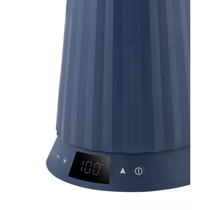 Chaleira elétrica Alessi Plissé 1,0 L 2200 W azul, resina termoplástica, base oculta, desligamento automático