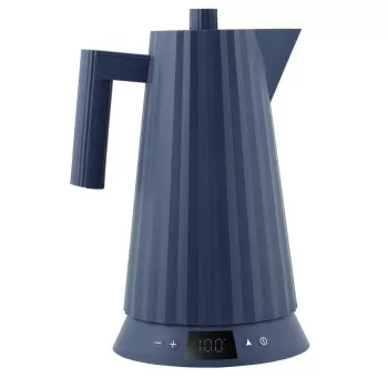 Chaleira elétrica Alessi Plissé 1,0 L 2200 W azul, resina termoplástica, base oculta, desligamento automático