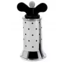 Moinho de especiarias Alessi 9098 B preto aço inoxidável altura 132 mm