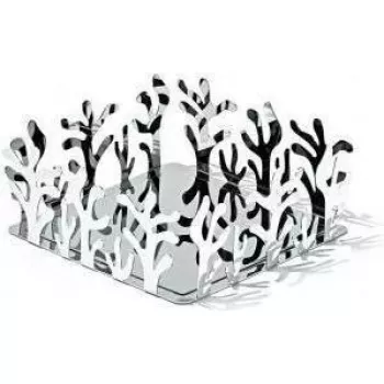 Cesto de servir Alessi ESI18 quadrado aço inoxidável 205x205x83 mm