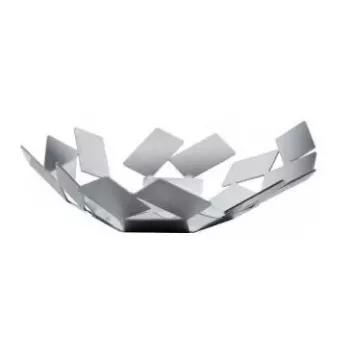 Cesto de servir Alessi MT01 aço inoxidável cinzento transparente