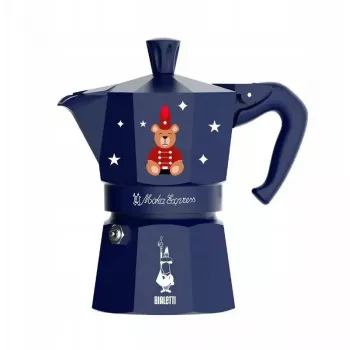 Cafeteira moka BIALETTI Moka Express 3 chávenas 150 ml, Joyful Christmas Blue