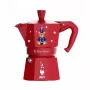 Cafeteira moka BIALETTI Moka Express 3 chávenas (150 ml) cafeteira expresso vermelha para fogão