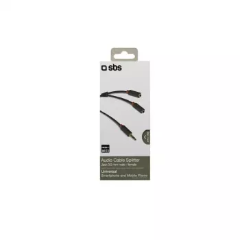 Cabo de áudio estéreo SBS áudio 3,5 mm jack com splitter