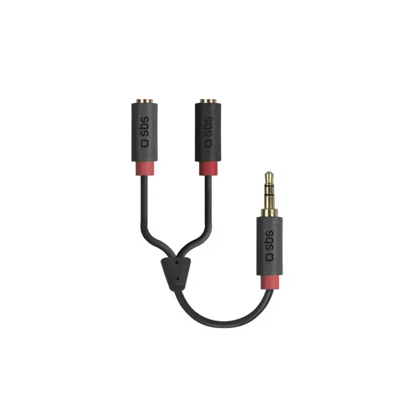 Cabo de áudio estéreo SBS áudio 3,5 mm jack com splitter