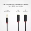 Cabo de áudio estéreo SBS áudio 3,5 mm jack com splitter