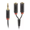Cabo de áudio estéreo SBS áudio 3,5 mm jack com splitter
