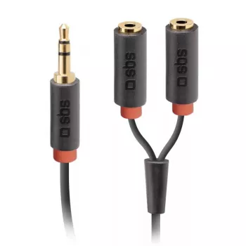 Cabo de áudio estéreo SBS áudio 3,5 mm jack com splitter