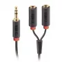 Cabo de áudio estéreo SBS áudio 3,5 mm jack com splitter
