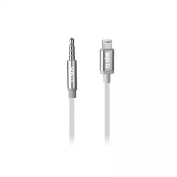 Adaptador de auscultadores SBS, ficha USB-C para conector fêmea 3,5 mm, 15 cm, branco, TEADAPTIPJACK35W