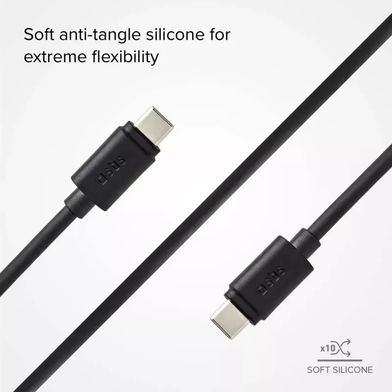 Cabo de dados e carregamento SBS TECABLETCC31K USB C 1,5 m USB 3.2 Gen 1