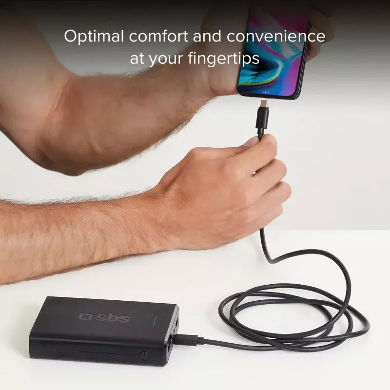 Cabo de dados e carregamento SBS TECABLETCC31K USB C 1,5 m USB 3.2 Gen 1