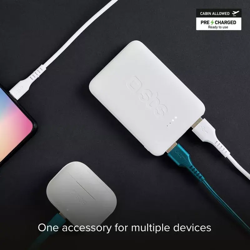 Powerbank portátil SBS 5000 mAh, capacidade da bateria 5000 mAh