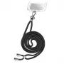 Cordão para telemóvel SBS TEUNILACEK – tecido preto, uma peça
