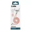 Cordão para telemóvel SBS TEUNILACEP, rosa, tecido, 1 unid., comprimento (embalagem) 200 mm
