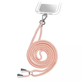 Cordão para telemóvel SBS TEUNILACEP, rosa, tecido, 1 unid., comprimento (embalagem) 200 mm