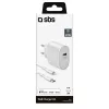 Carregador para dispositivos móveis SBS TETRKITPD20LIGW carregamento rápido interior branco
