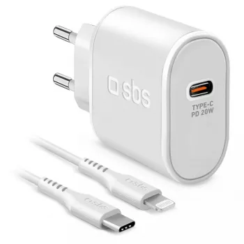 Carregador para dispositivos móveis SBS TETRKITPD20LIGW carregamento rápido interior branco