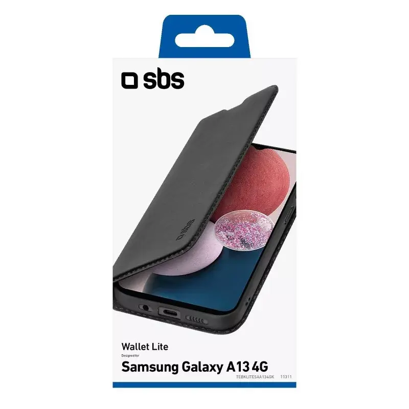 Capa carteira tipo livro SBS TEBKLITESAA134GK para Samsung Galaxy A13 6,6 polegadas preto
