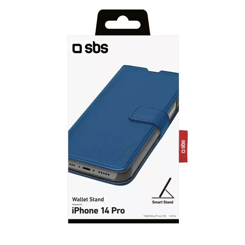 Capa carteira SBS TEBKWALIP1461PB para iPhone 14 Pro 15,5 cm azul