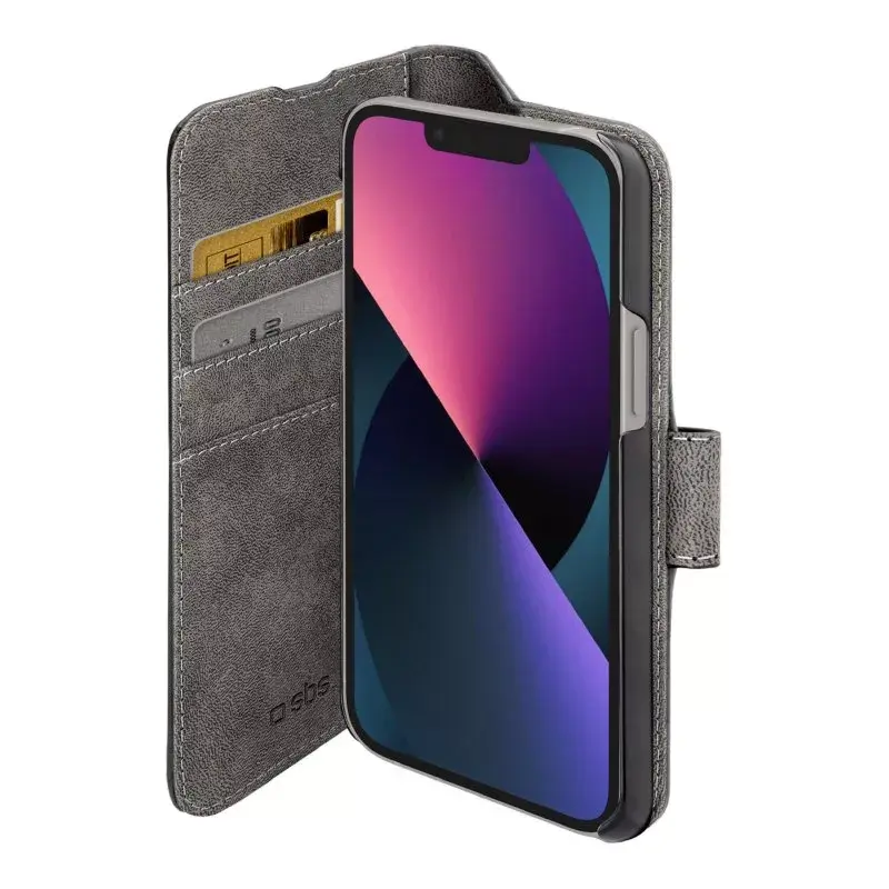 Capa carteira SBS TEBKWALIP1467K para iPhone 14 Plus 17 cm preto