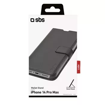 Carteira com capa SBS TEBKWALIP1467PK para iPhone 14 Pro Max 17 cm preta